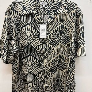 Reiss LEVESI Abstract Short Sleeve